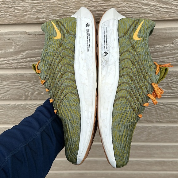 Nike Mens ZoomX Pegasus Turbo Moss Oil Green Vivid Orange - Picture 4 of 8